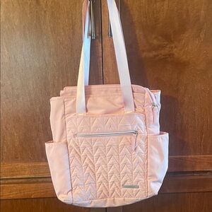 Pink Quilted Tote Bag